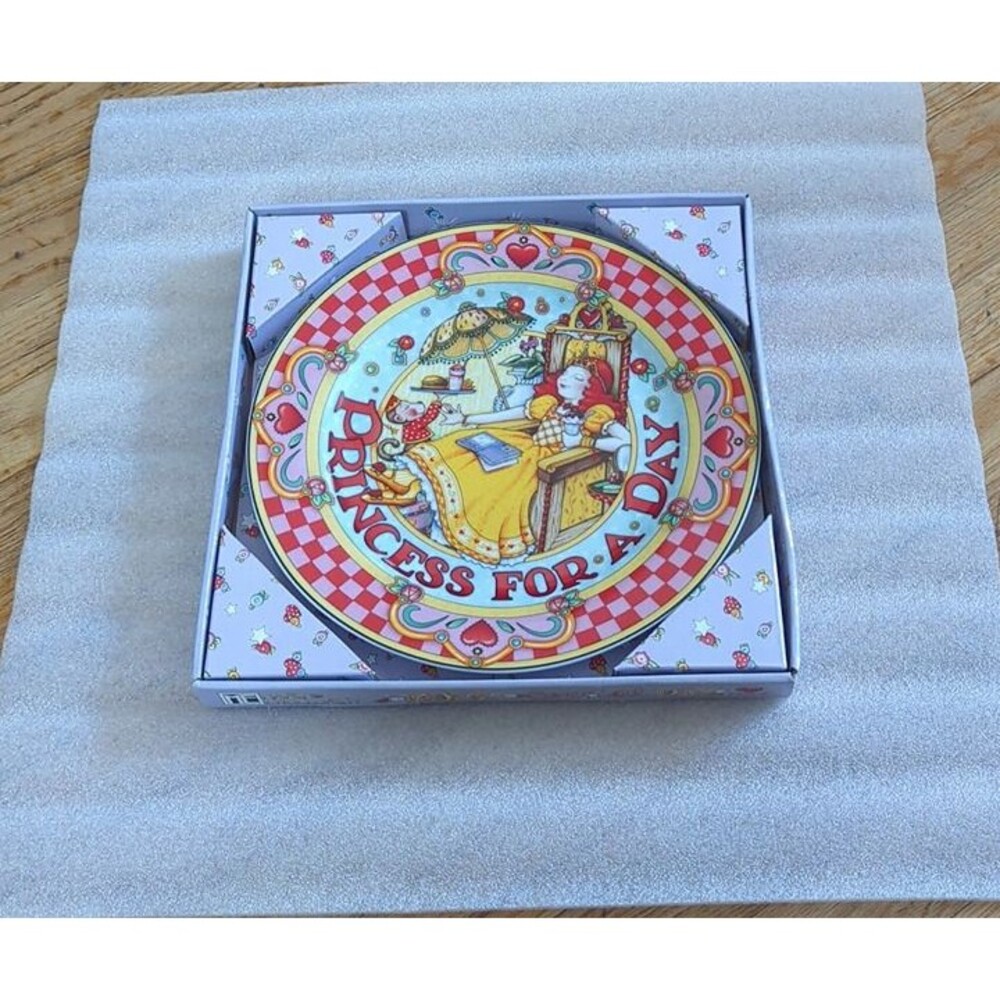 Vintage Mary Engelbreit Princess For A Day 2001 Collector Plate 11" In Box Rare